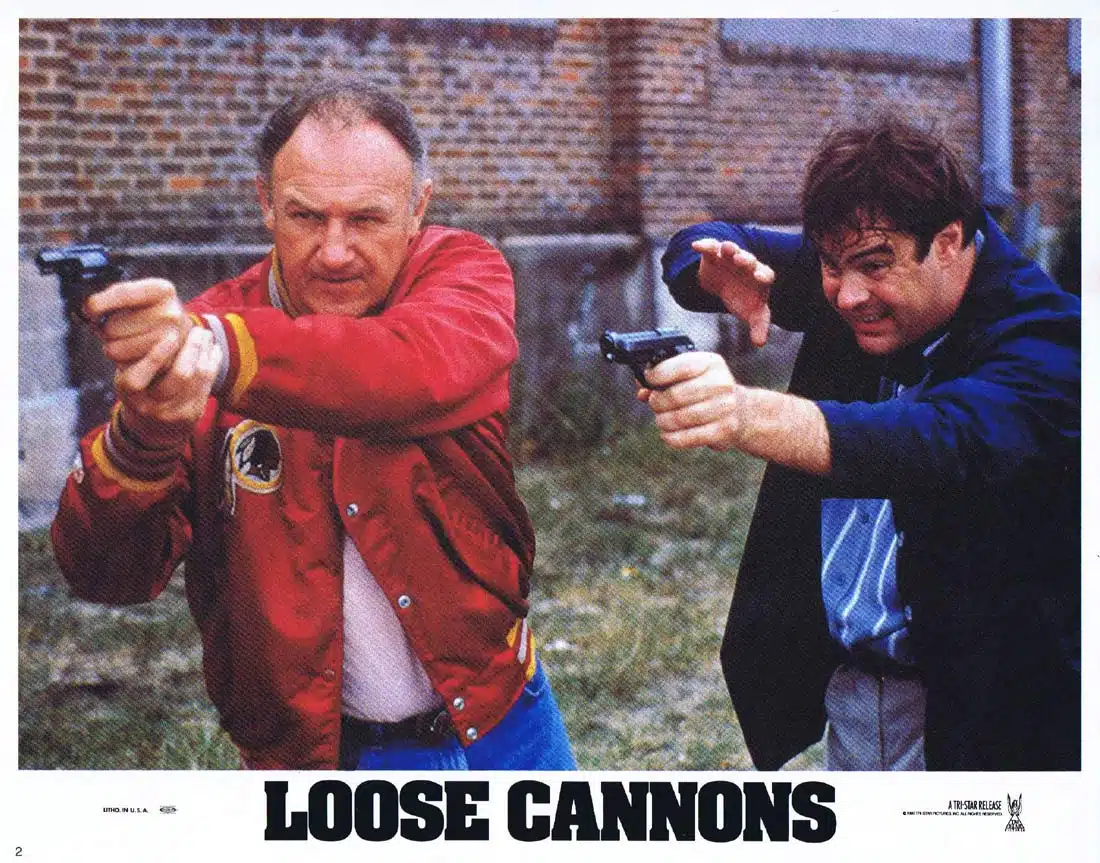 LOOSE CANNONS Original Lobby Card 2 Gene Hackman Dan Aykroyd