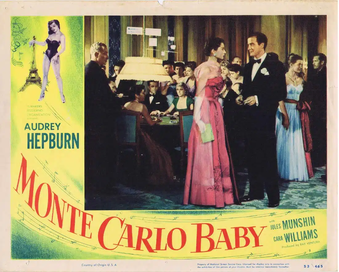 MONTE CARLO BABY Original Lobby Card 5 Audrey Hepburn