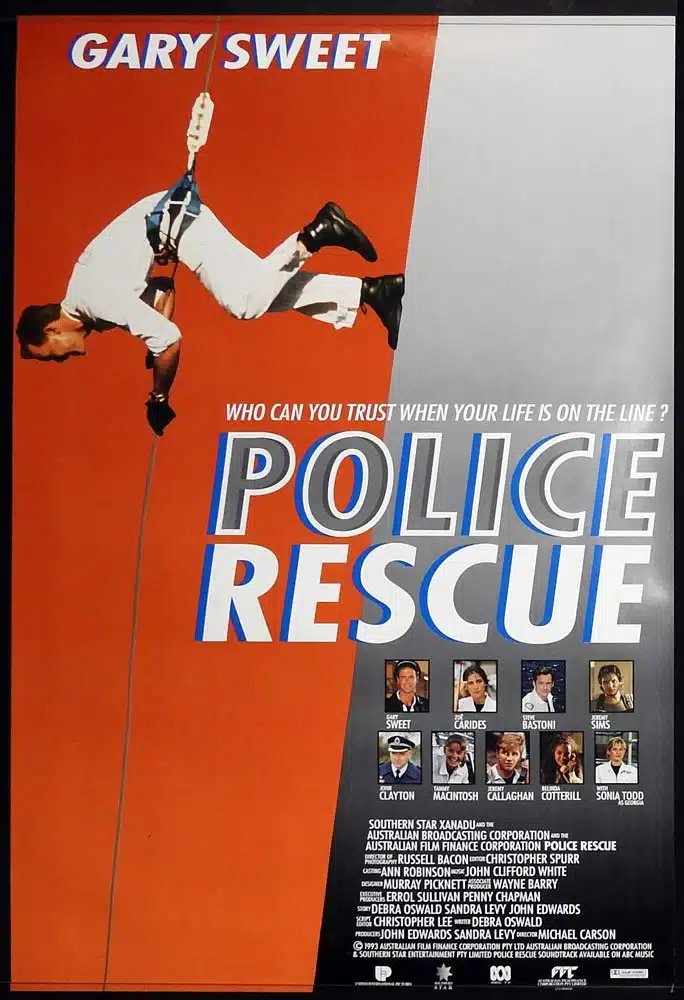 POLICE RESCUE Original Australian One sheet Movie poster Gary Sweet Zoe Carides