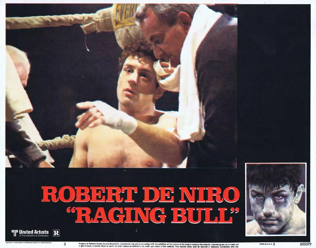 RAGING BULL Original Lobby Card 3 Robert De Niro Martin Scorsese Joe Pesci