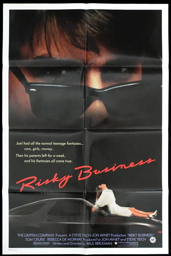 RISKY BUSINESS Original US One sheet Movie poster Tom Cruise Rebecca De Mornay