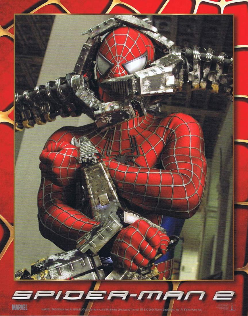 SPIDER-MAN 2 Original Lobby Card 9 Tobey Maguire Kirsten Dunst Sam Raimi