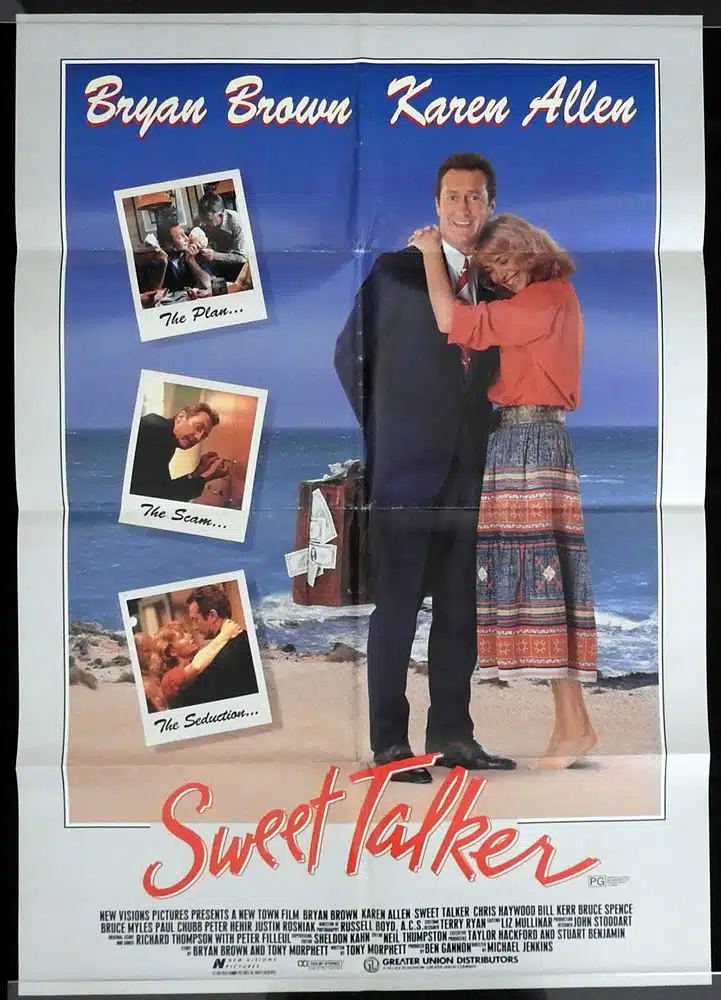 SWEET TALKER Original One sheet Movie poster Bryan Brown Karen Allen Chris Haywood