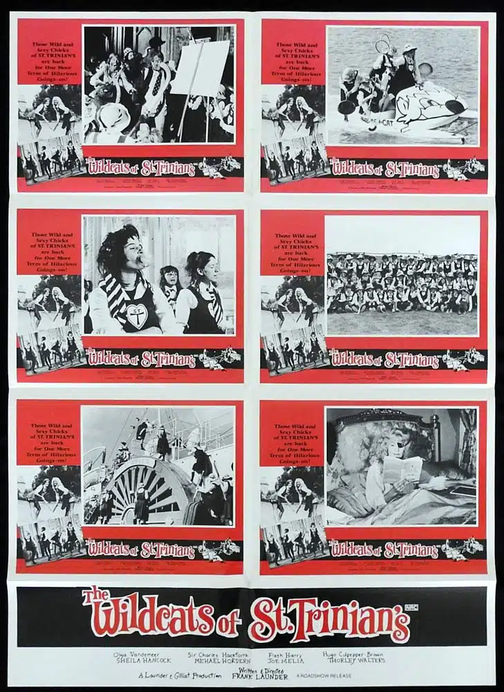 THE WILDCATS OF ST TRINIANS Original Photo sheet Movie poster Sheila Hancock