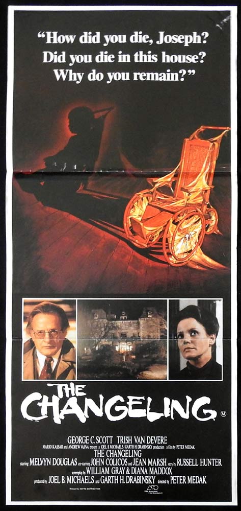 THE CHANGELING Original Daybill Movie poster George C. Scott Trish Van Devere Horror