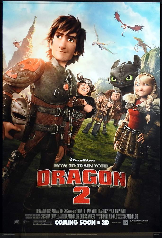 HOW TO TRAIN YOUR DRAGON 2 Original US Rolled One sheet Movie poster Cate Blanchett