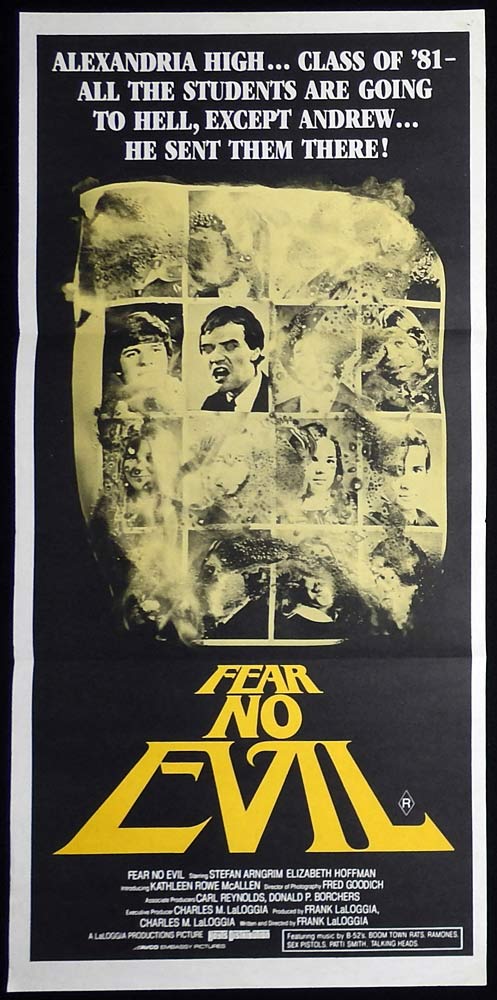 FEAR NO EVIL Original Daybill Movie poster Elizabeth Hoffman Horror