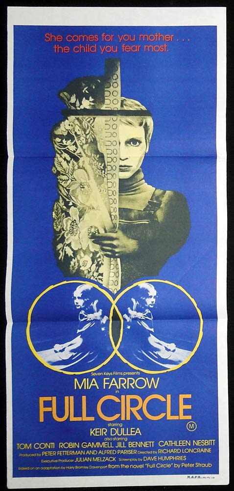 FULL CIRCLE Original Daybill Movie poster Mia Farrow Keir Dullea Tom Conti Horror