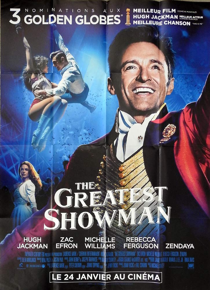 THE GREATEST SHOWMAN Original French Grande Movie Poster Hugh Jackman Zac Efron Michelle Williams