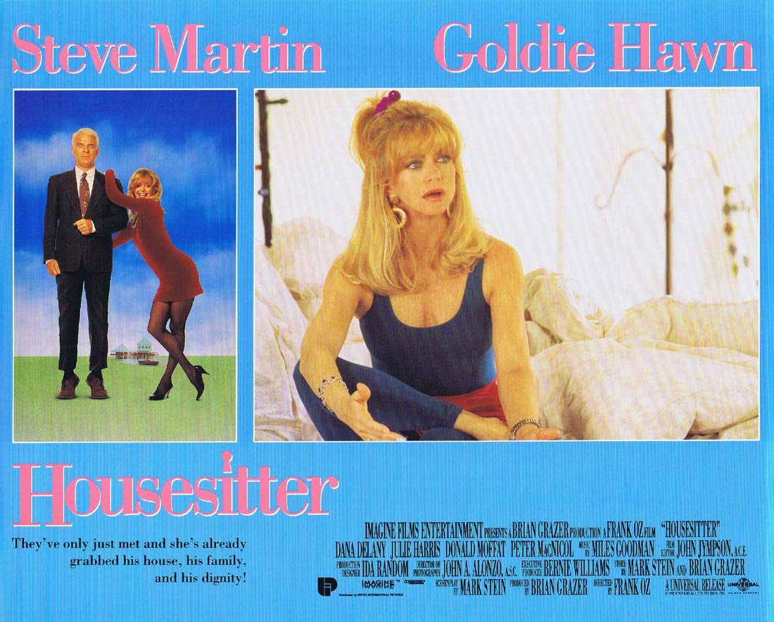 HOUSESITTER Original Lobby Card 3 Steve Martin Goldie Hawn Dana Delany