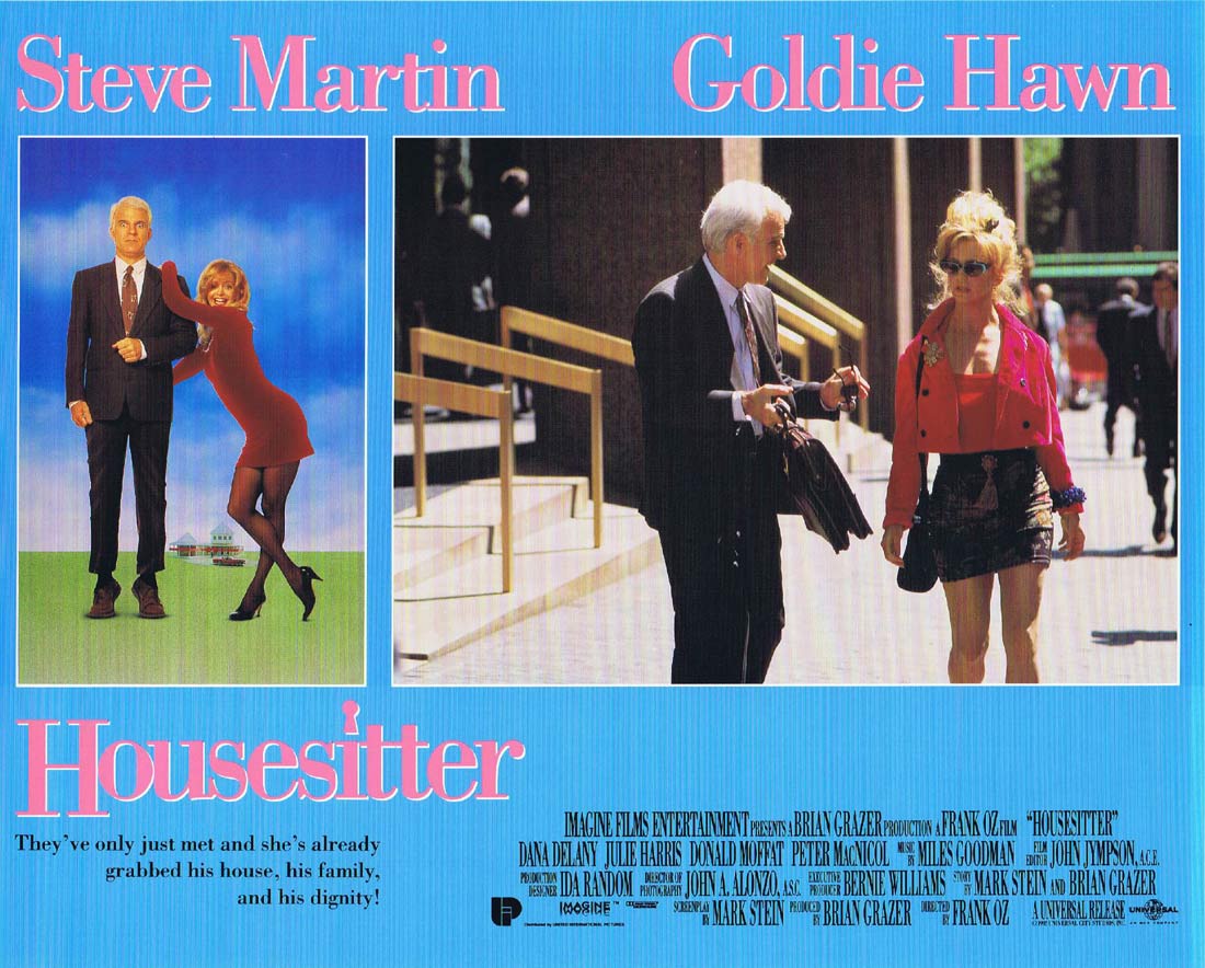 HOUSESITTER Original Lobby Card 5 Steve Martin Goldie Hawn Dana Delany