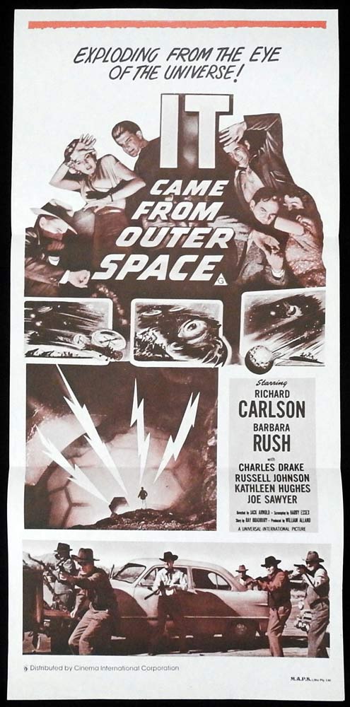 IT CAME FROM OUTER SPACE Original 1970sr Daybill Movie poster Sci Fi Richard Carlson