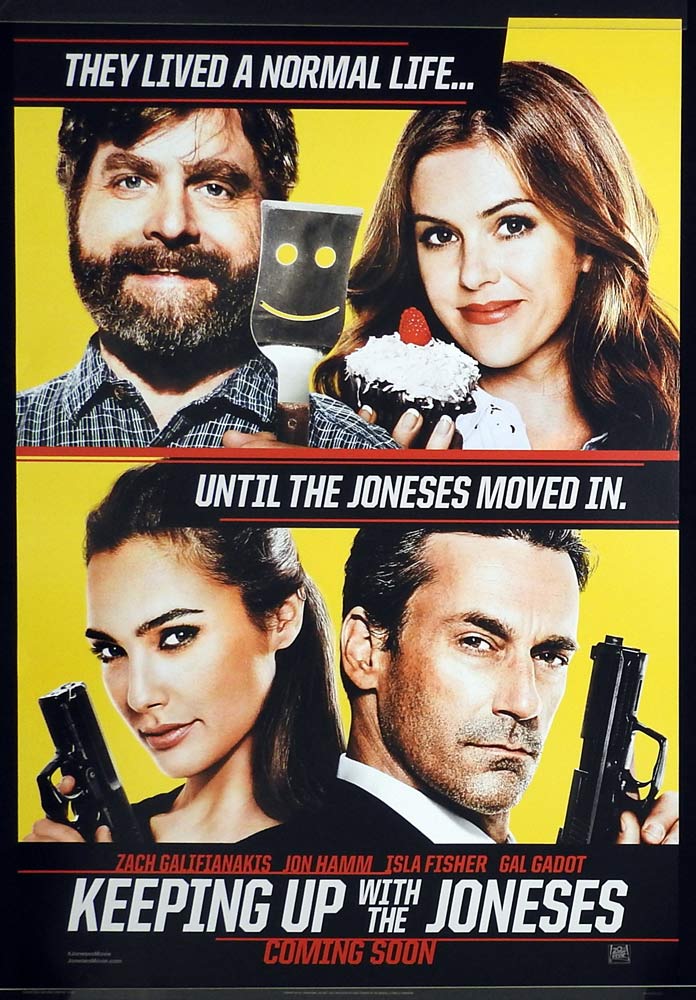 KEEPING UP WITH THE JONESES Original DS ADV One sheet Movie poster Zach Galifianakis Isla Fisher