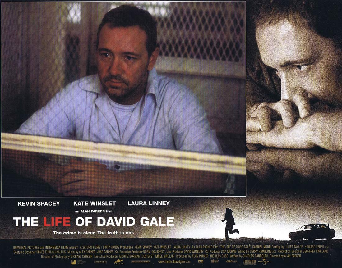 THE LIFE OF DAVID GALE Original Lobby Card 2 Kevin Spacey Kate Winslet