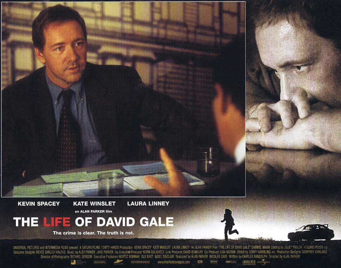 THE LIFE OF DAVID GALE Original Lobby Card 4 Kevin Spacey Kate Winslet