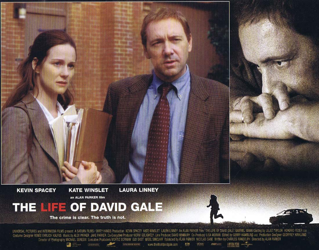 THE LIFE OF DAVID GALE Original Lobby Card 8 Kevin Spacey Kate Winslet Laura Linney