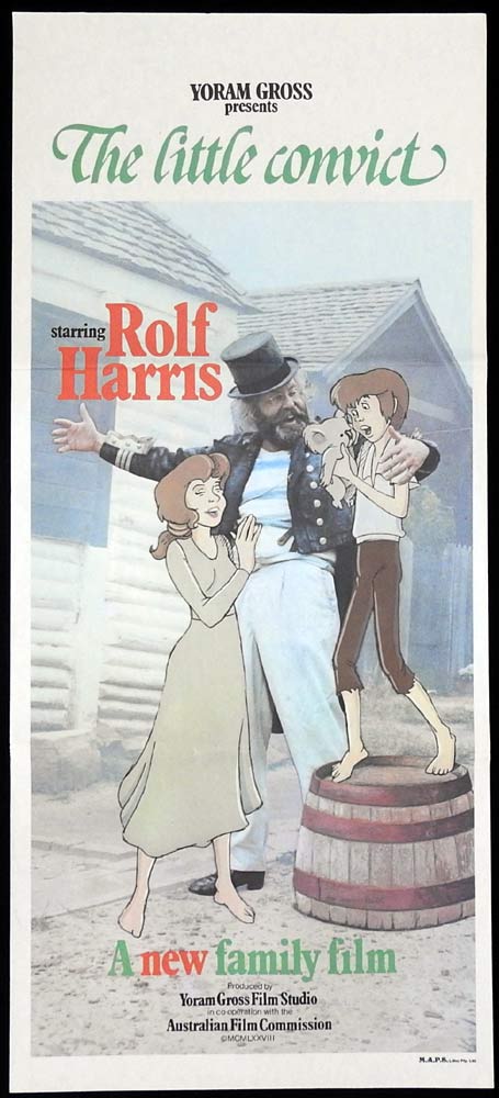 THE LITTLE CONVICT Original Daybill Movie poster Rolf Harris Shane Porteous