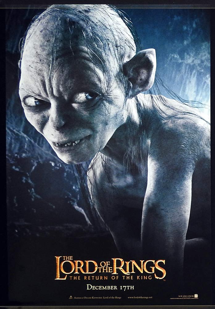 LORD OF THE RINGS RETURN OF THE KING Original US One sheet Movie poster Gollum