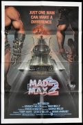 MAD MAX 2 Original US INTERNATIONAL One sheet Movie poster Mel Gibson RARE