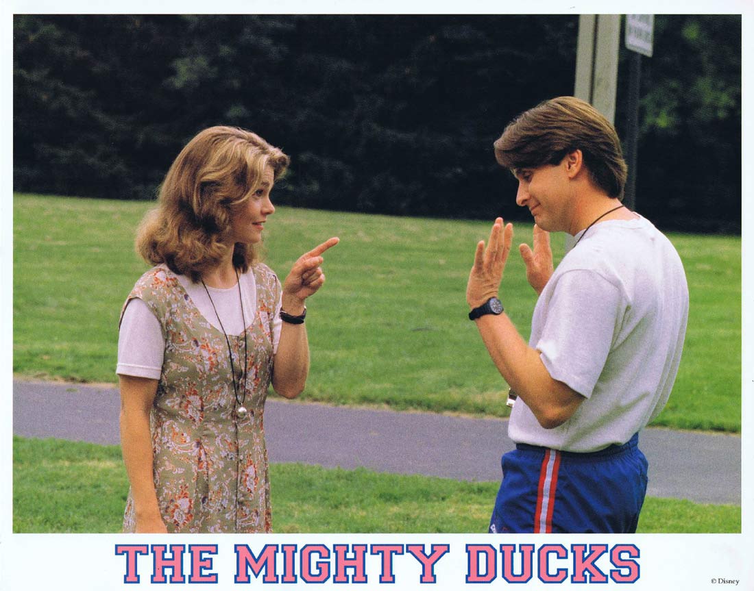 THE MIGHTY DUCKS Original Lobby Card 8 Steve Martin Emilio Estevez Joss Ackland