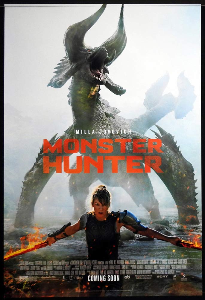 MONSTER HUNTER Original One sheet Movie poster Milla Jovovich Tony Jaa
