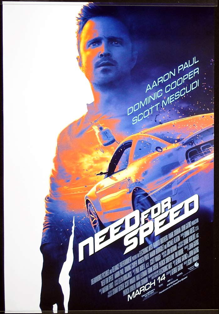 NEED FOR SPEED Original DS ADV One sheet Movie poster Aaron Paul Dominic Cooper