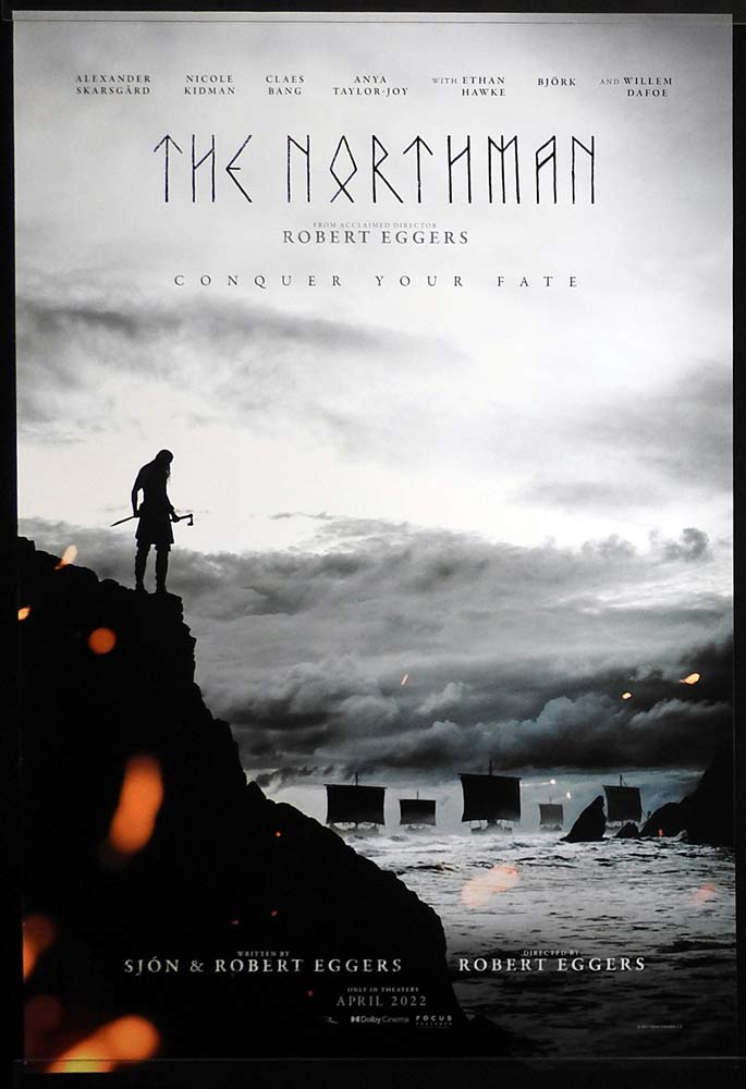 THE NORTHMAN Original ADV One sheet Movie poster Alexander Skarsgard Nicole Kidman