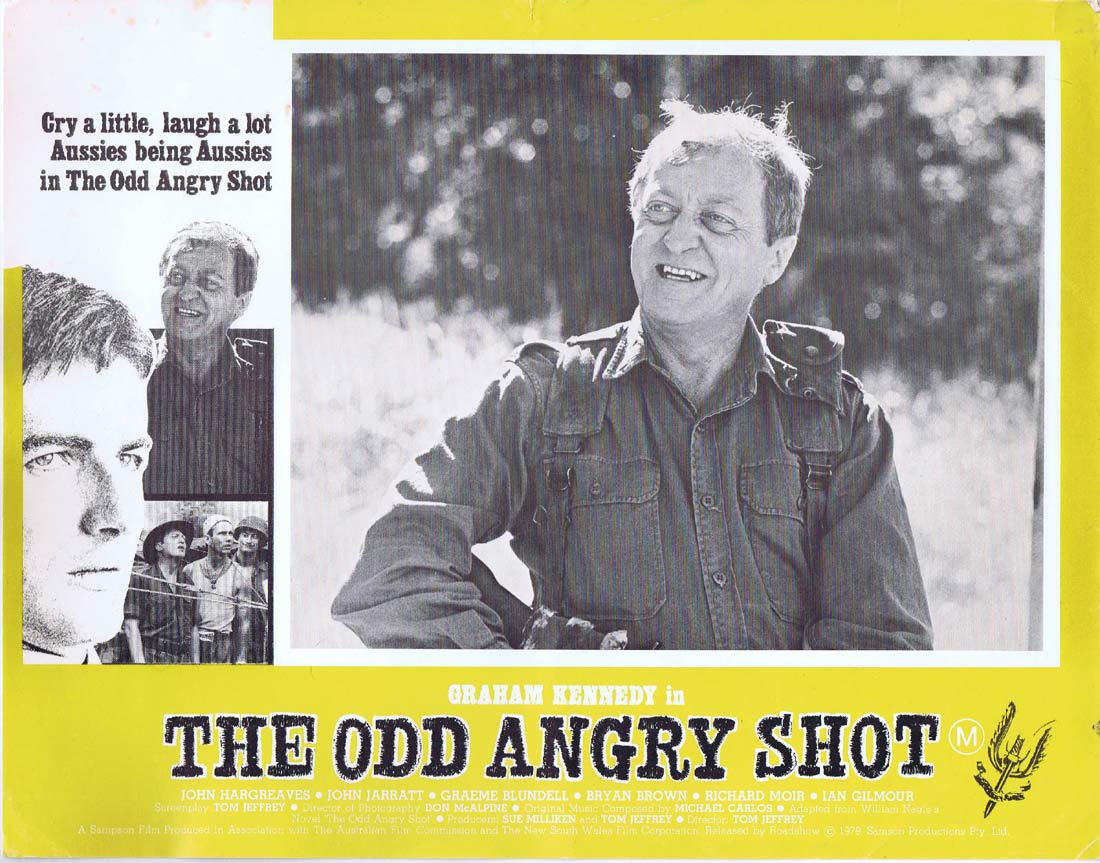 THE ODD ANGRY SHOT Original Lobby Card 1 Graham Kennedy John Jarratt