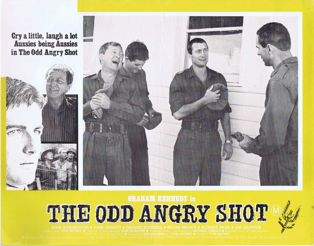 THE ODD ANGRY SHOT Original Lobby Card 3 Graham Kennedy John Jarratt