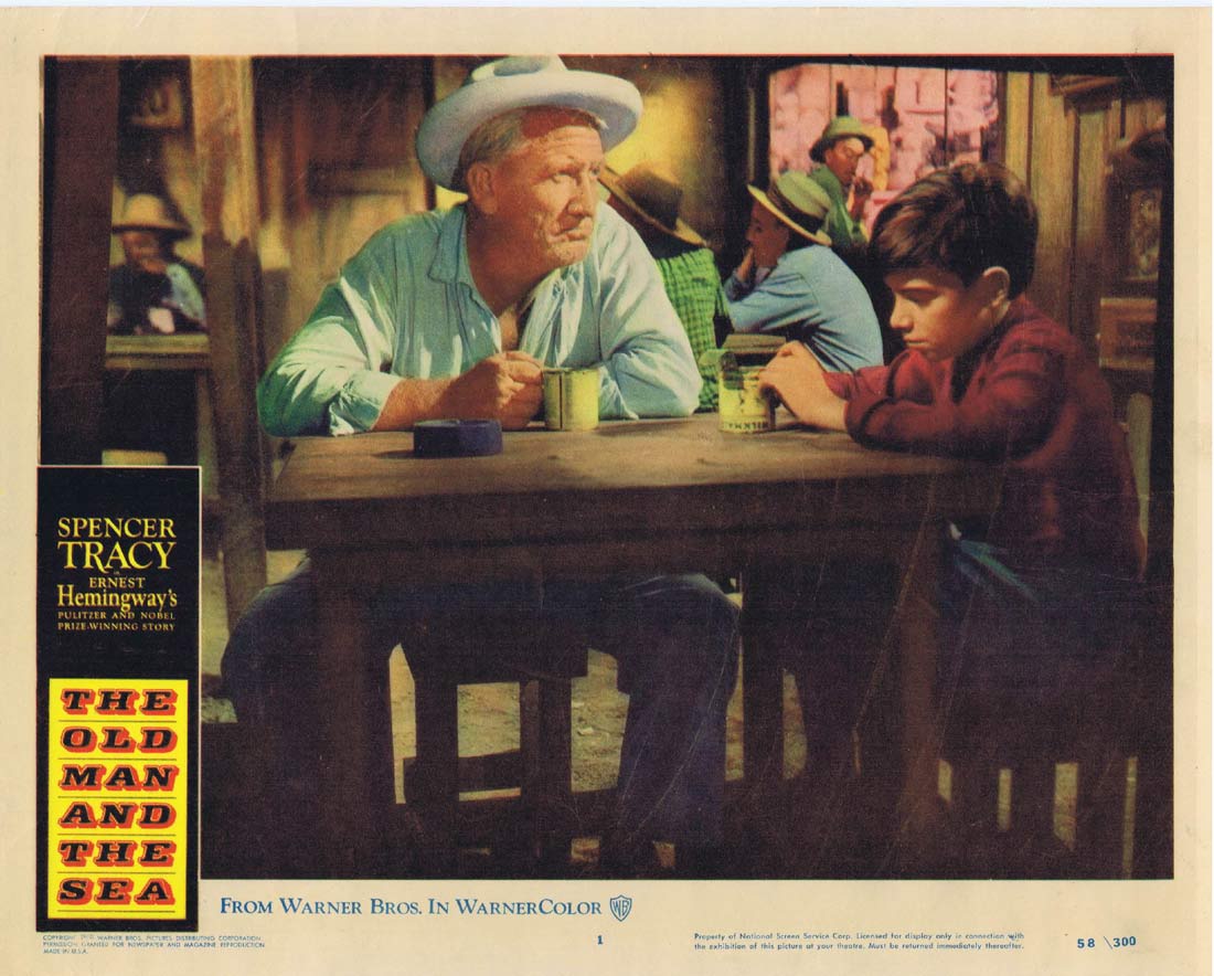 THE OLD MAN AND THE SEA Original Lobby Card 1 Spencer Tracy Ernest Hemingway.