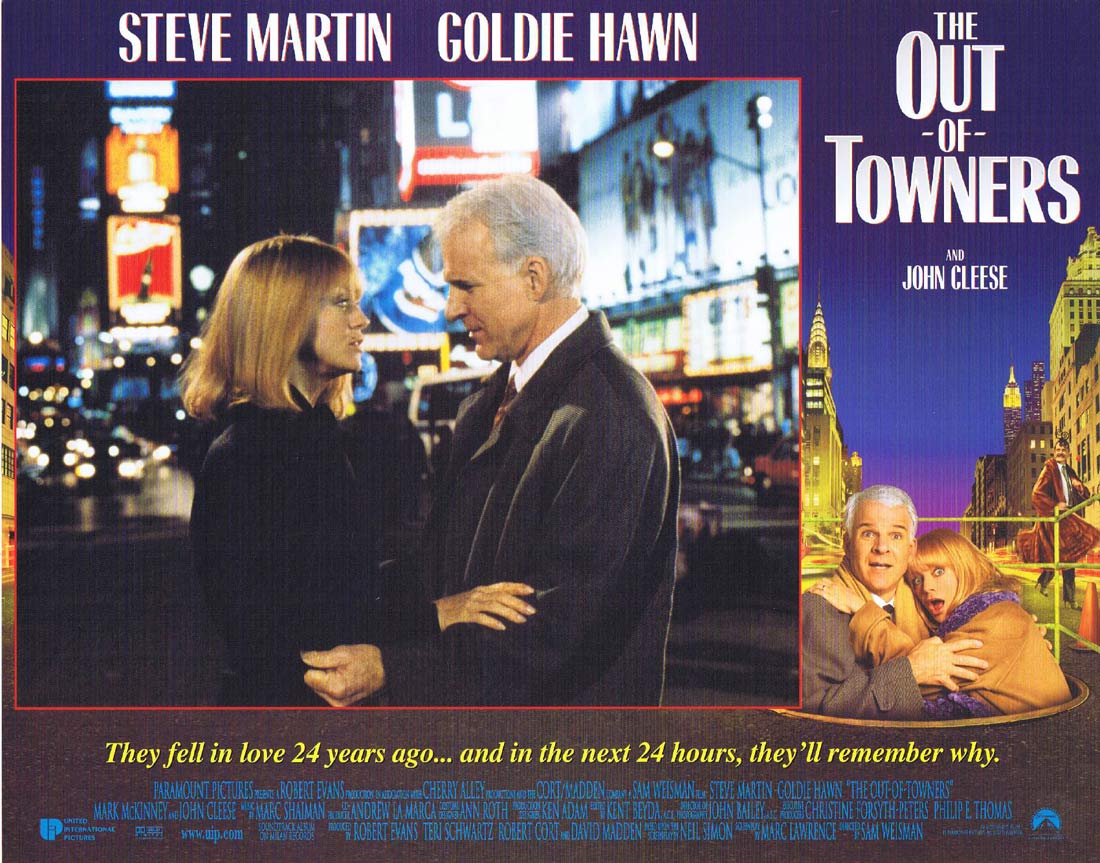 THE OUT OF TOWNERS Original Lobby Card 2 Steve Martin Goldie Hawn John Cleese