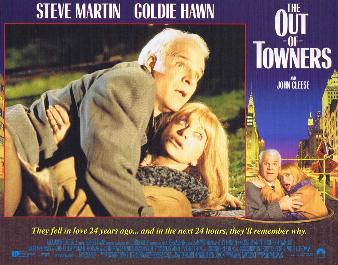 THE OUT OF TOWNERS Original Lobby Card 3 Steve Martin Goldie Hawn John Cleese