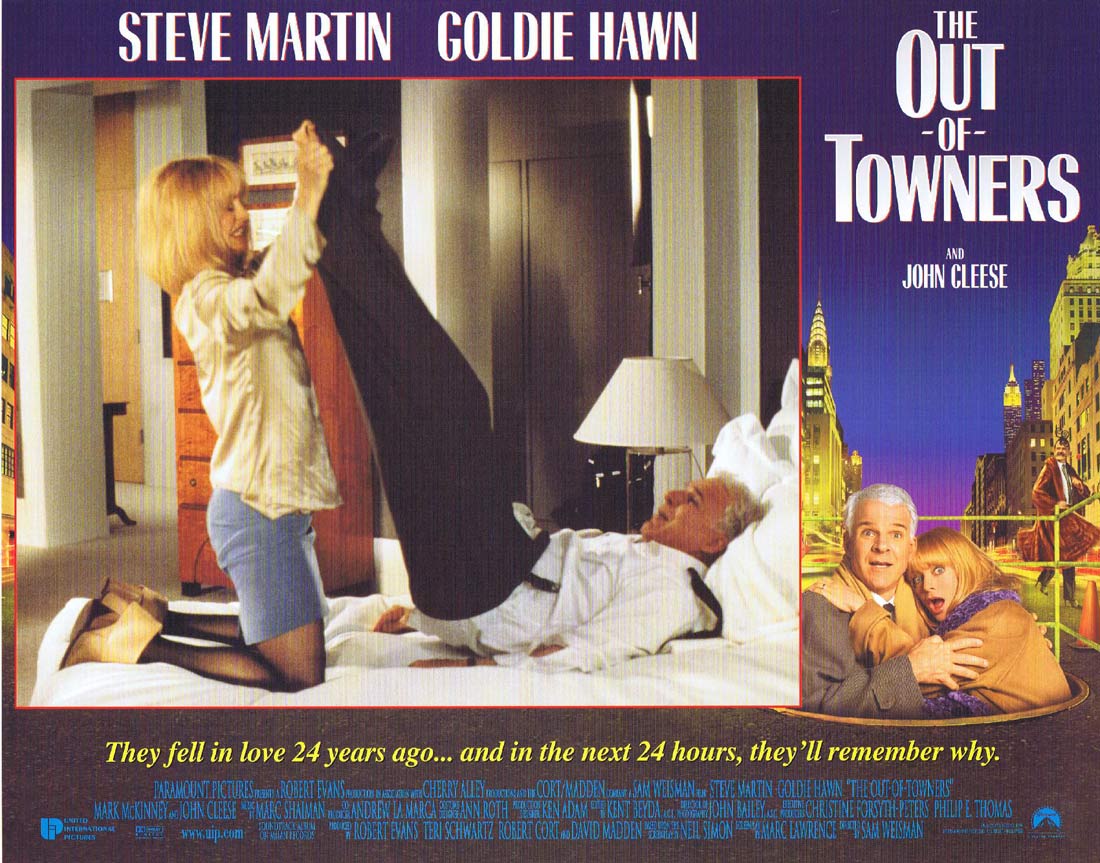 THE OUT OF TOWNERS Original Lobby Card 4 Steve Martin Goldie Hawn John Cleese