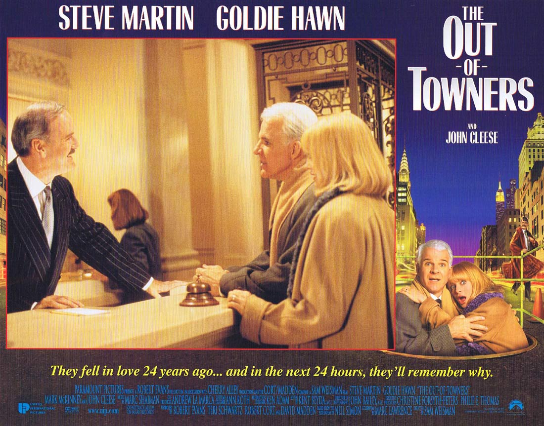 THE OUT OF TOWNERS Original Lobby Card 5 Steve Martin Goldie Hawn John Cleese