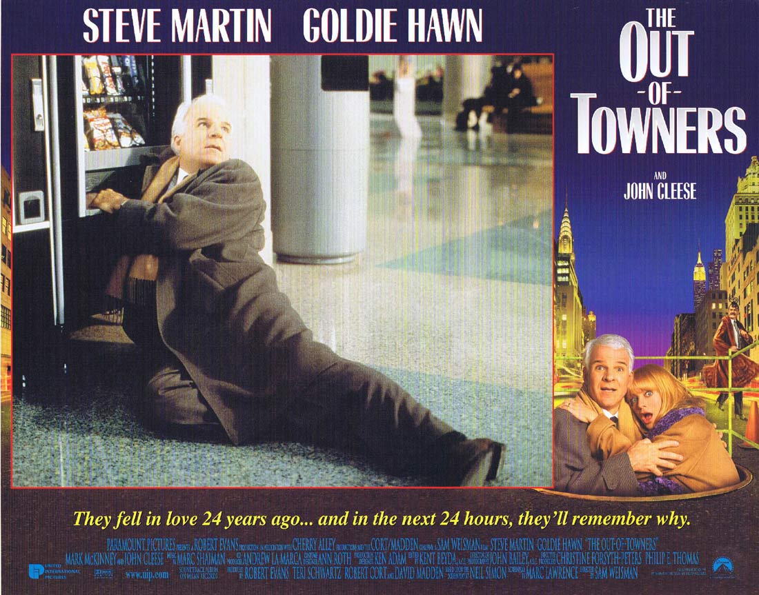 THE OUT OF TOWNERS Original Lobby Card 8 Steve Martin Goldie Hawn John Cleese