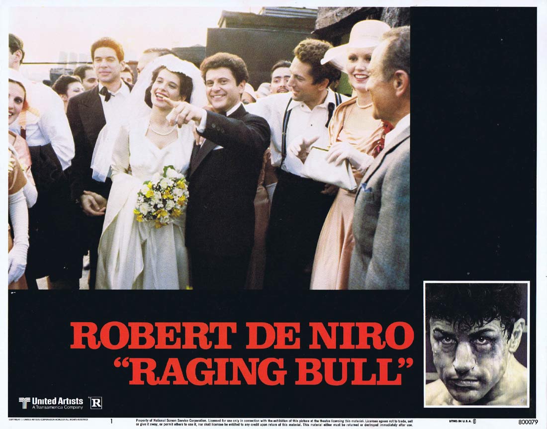 RAGING BULL Original Lobby Card 1 Robert De Niro Martin Scorsese Joe Pesci