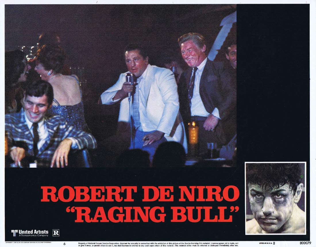 RAGING BULL Original Lobby Card 6 Robert De Niro Martin Scorsese Joe Pesci