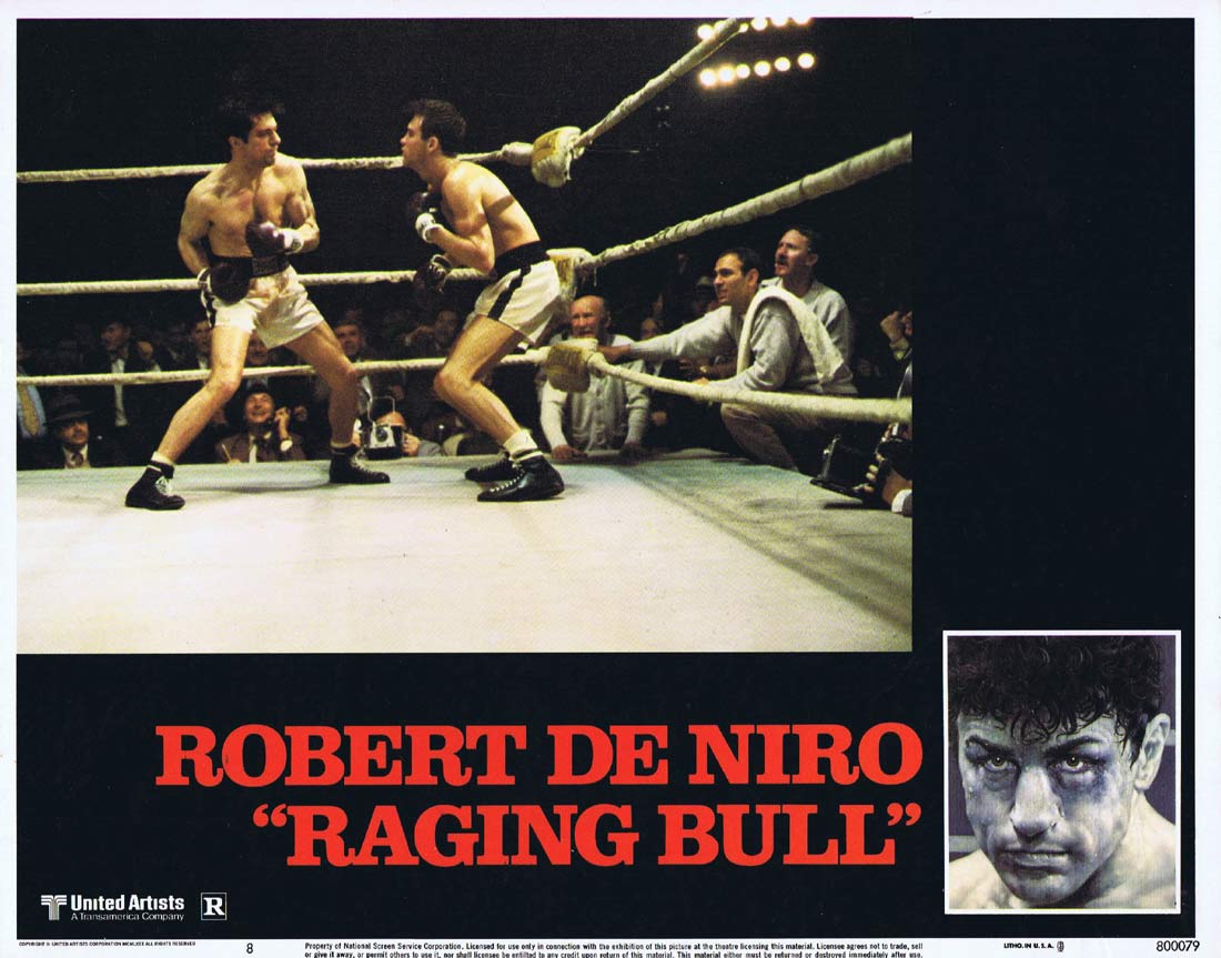 RAGING BULL Original Lobby Card 8 Robert De Niro Martin Scorsese Joe Pesci