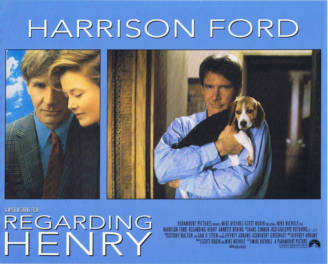 REGARDING HENRY Original Lobby Card 1 Harrison Ford Annette Bening