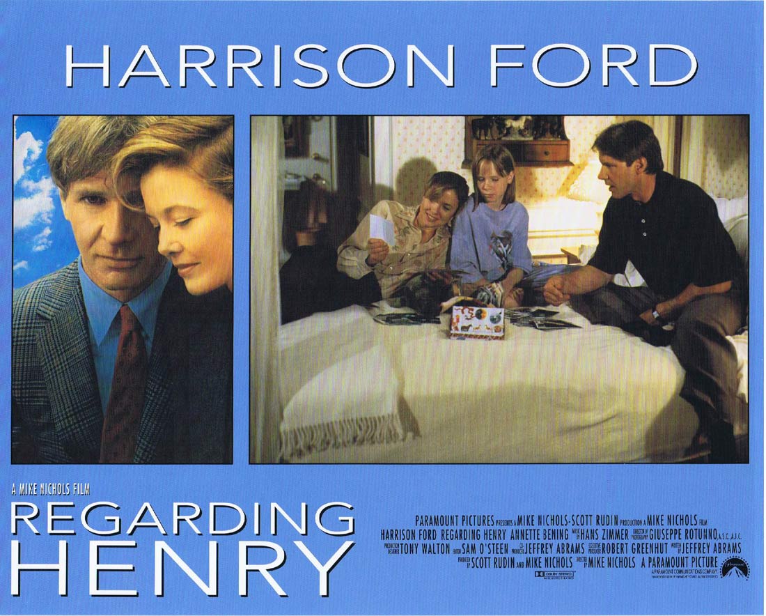 REGARDING HENRY Original Lobby Card 3 Harrison Ford Annette Bening