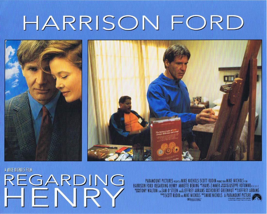 REGARDING HENRY Original Lobby Card 4 Harrison Ford Annette Bening