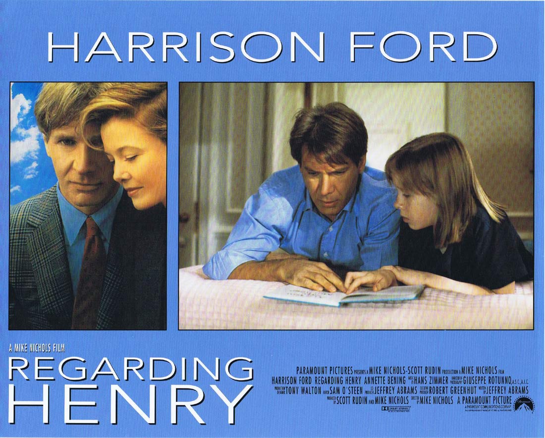 REGARDING HENRY Original Lobby Card 5 Harrison Ford Annette Bening