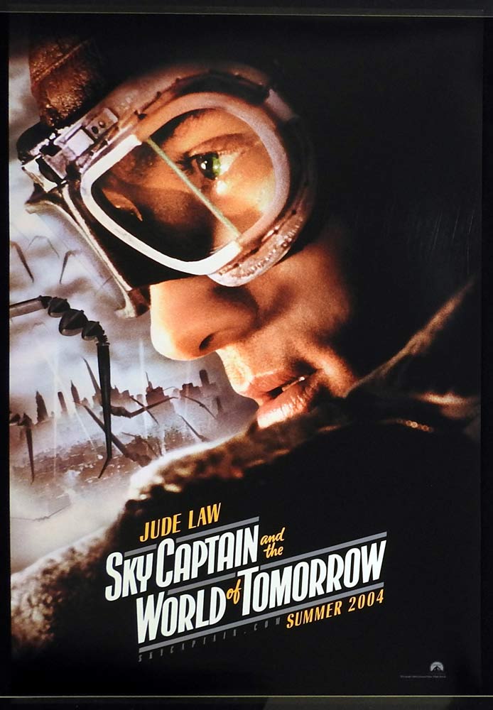SKY CAPTAIN AND THE WORLD OF TOMORROW Original DS One sheet Movie poster Jude Law