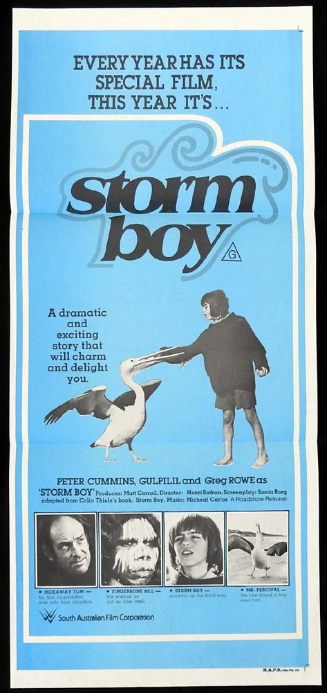 STORM BOY Original Daybill Movie poster Jack Thompson Tom Burlinson