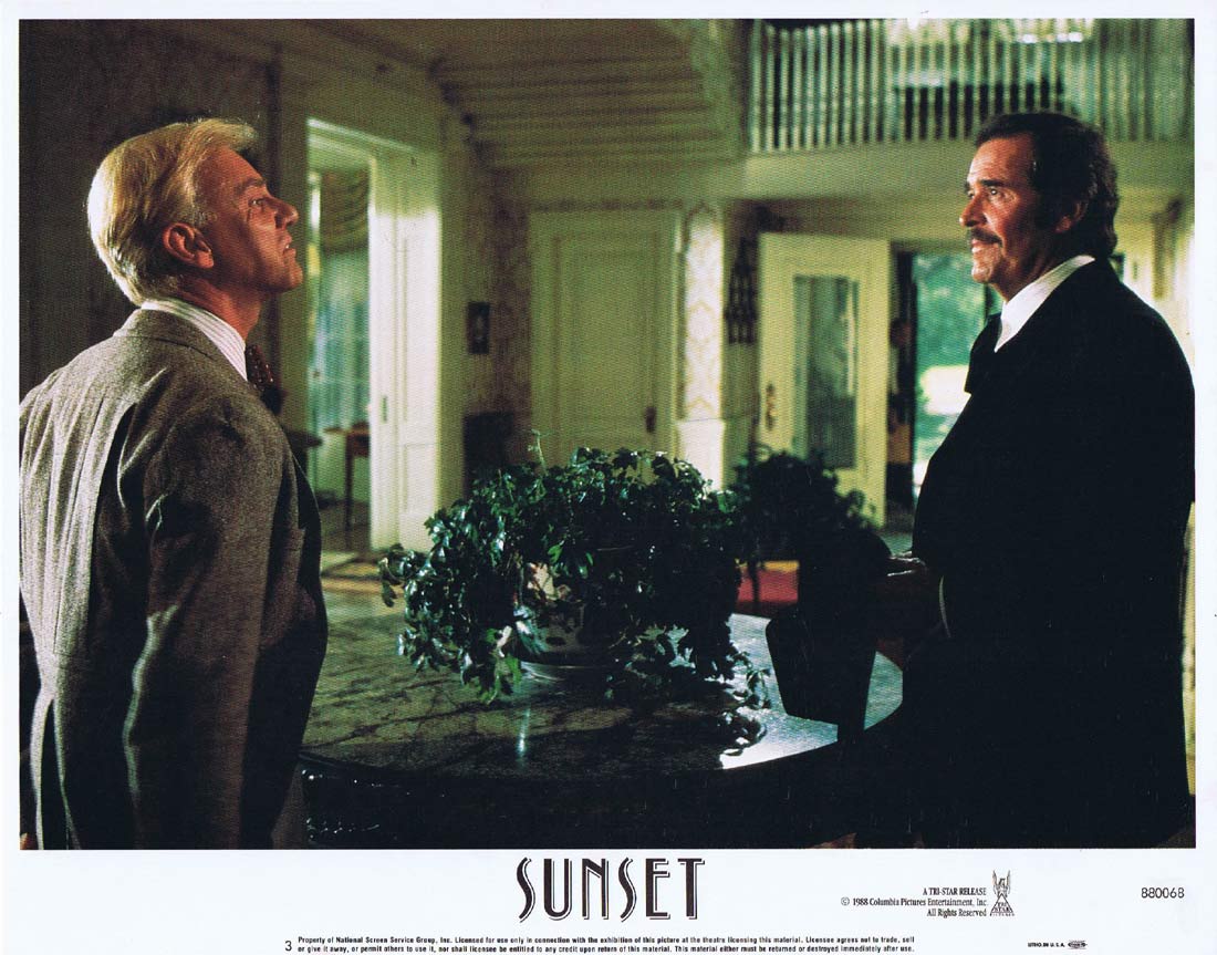 SUNSET Original Lobby Card 3 BRUCE WILLIS James Garner Mariel Hemingway