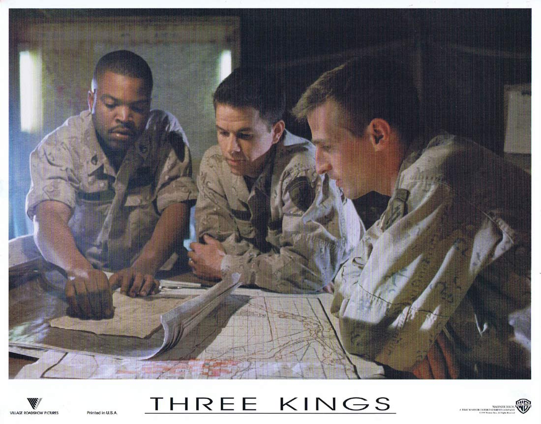 THREE KINGS Original Lobby Card 5 George Clooney Mark Wahlberg Ice Cube