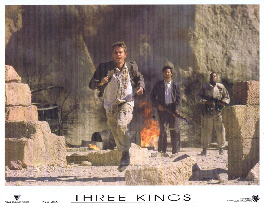 THREE KINGS Original Lobby Card 7 George Clooney Mark Wahlberg Ice Cube