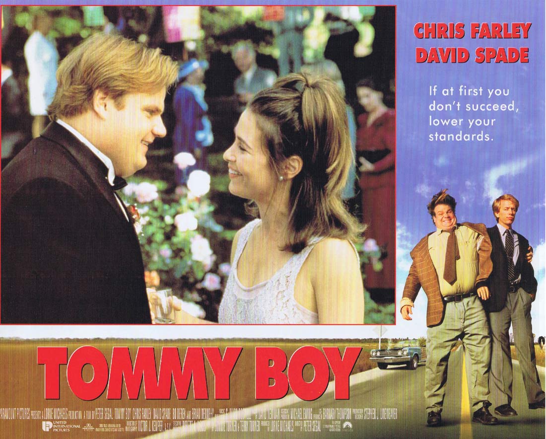 TOMMY BOY Original Lobby Card 6 Chris Farley David Spade Bo Derek