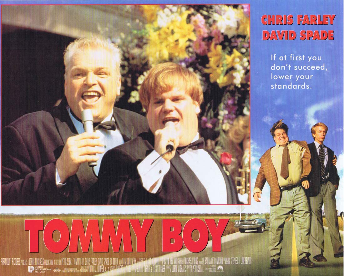 TOMMY BOY Original Lobby Card 7 Chris Farley David Spade Bo Derek