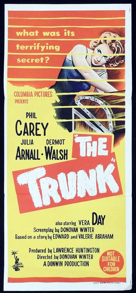 THE TRUNK Original Daybill Movie poster Philip Carey Julia Arnall Dermot Walsh